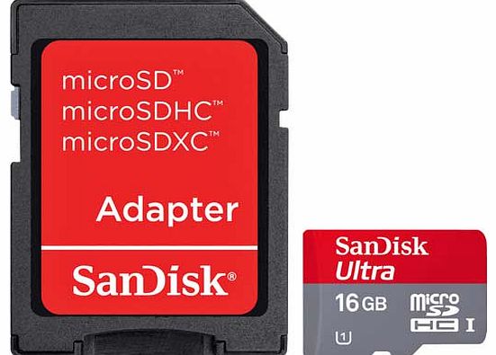 SanDisk Ultra microSD 16GB Memory Card with SDHC