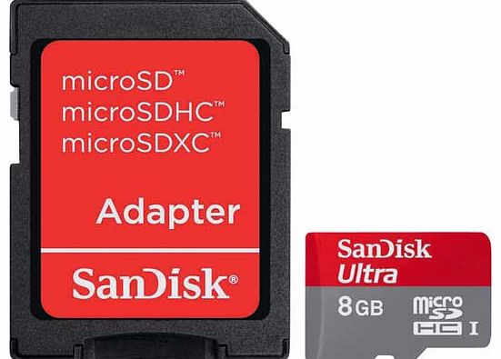 Ultra microSD 8GB Memory Card with SDHC