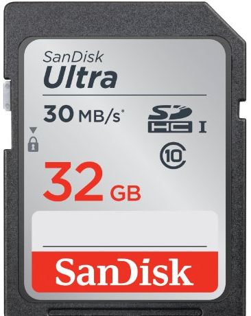 Ultra SDHC 32 GB UHS-I Class 10 Memory Card 30 MB/s (SDSDU-032G-U46)