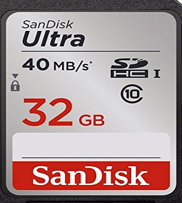 SanDisk Ultra SDHC 32 GB UHS-I Class 10 Memory Card 40 MB/s (SDSDUN-032G-G46)