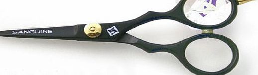 Sanguine Professional Moustache Scissors and Beard Trimming Scissors, Extremely Sharp - Black