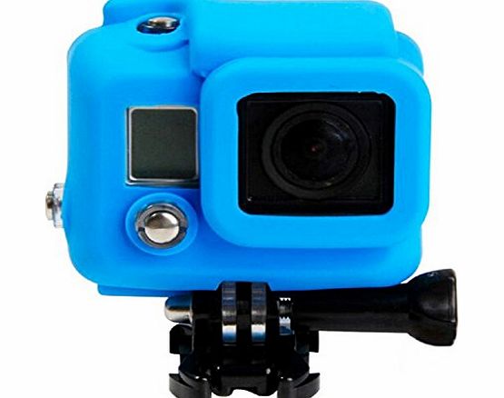 Sannysis Soft Rubber Silicone Protective Case Cover Skin for GoPro Hero 3 3  Camera (Blue)