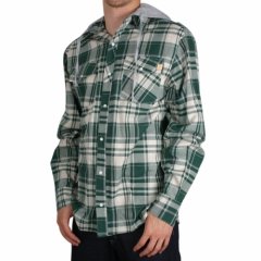 Mens Santa Cruz Redwood Hooded Flannel Shirt