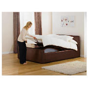 double bed, brown