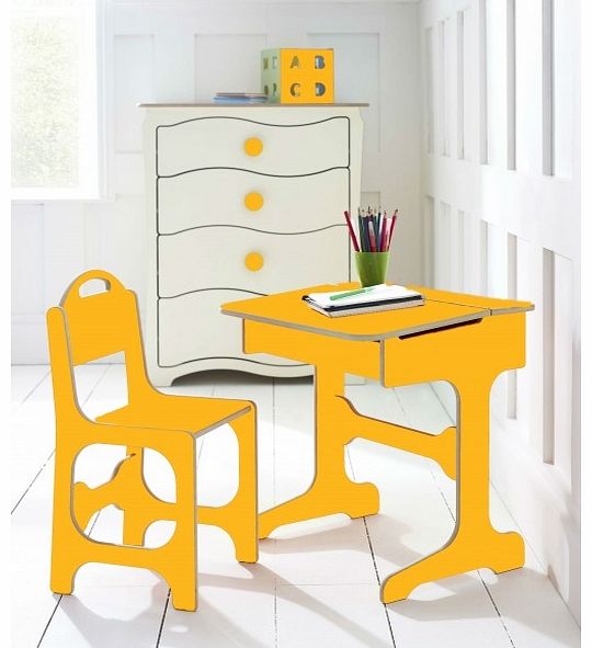 Desk & Chair-Citrus Yellow