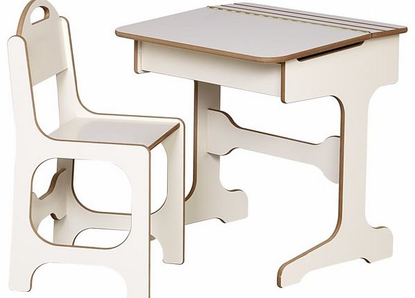 Desk & Chair-Cream