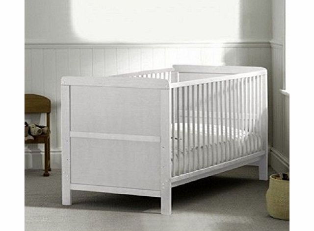 Saplings Kirsty Cot Bed in Classic White inc. Foam Safety Mattress