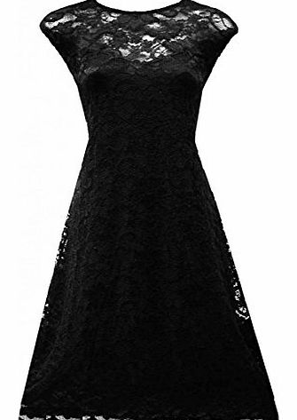 Sarah-P Praslin Simply Be Evening Formal Lace Party Dress Plus Size (16, Black)