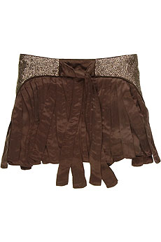 Sass & Bide Embellished satin mini skirt