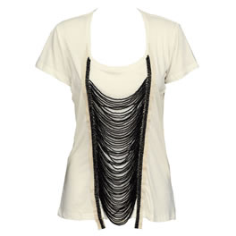 Sass and Bide Dance Me to the End Cream Rocker Tee