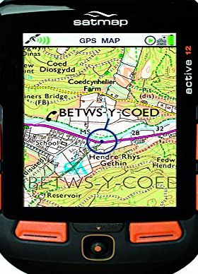 Satmap Active 12 Plus and Full GB Map Bundle Ultimate Sports GPS - Black/Orange