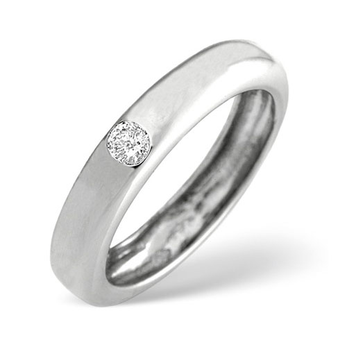 0.15 Carat Diamond Band Ring In Platinum