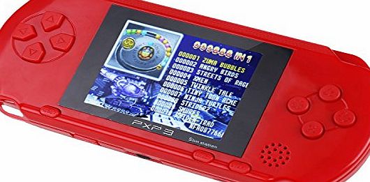 SAVFY 16 bit Handheld Video LED Game Console Portable Video Games Retro Megadrive PXP(Red)