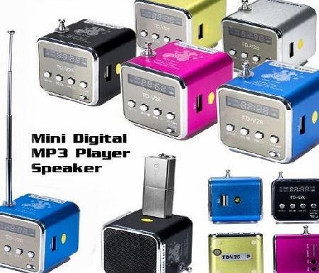 SAVFY TD-V26 Portable MINI Digital Music Speaker Player Stereo for iPod/ iPhone/ iPad/ Samsung/ Galaxy/ No