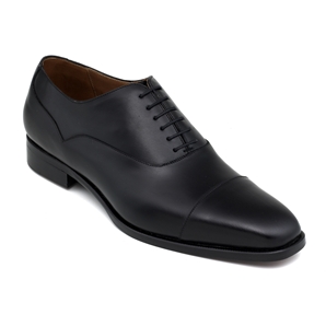 Black Cap Toe Oxford Men` Shoe