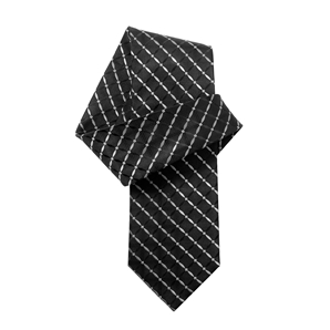 Black/Grey Squares Pure Silk Tie