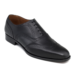 Black Oxford Brogue Men` Shoe
