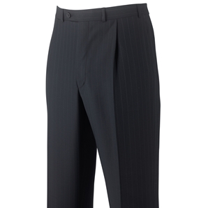 Black Pinstripe Suit Trousers