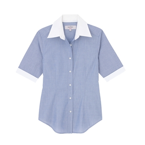 Blue Clara Short-Sleeve Shirt