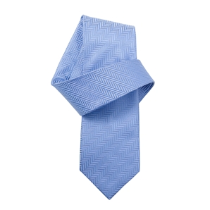 Blue Herringbone Pure Silk Tie