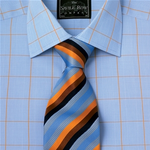 Blue/Orange Prince of Wales Check Shirt