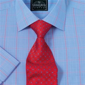 Blue/Red Prince of Wales Check Shirt