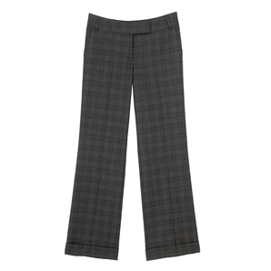 Brown/Pink Check Tess Turn-Up Trousers