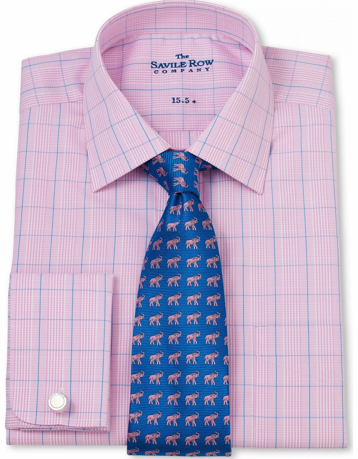 Pink Blue Prince Of Wales Check Classic Fit