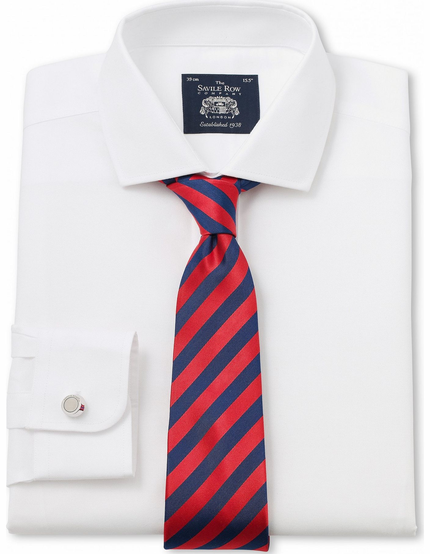 Savile Row Company White Pinpoint Extra Slim Fit Shirt 15 1/2``
