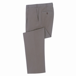 Savile Row Dark Beige Pleat-Front, Soft Washed Chino Trouser