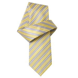 Gold/Blue Lines Pure Silk Tie