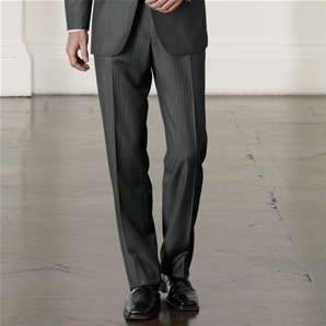 Savile Row Grey Mohair Stripe Two-Button Suit Trousers