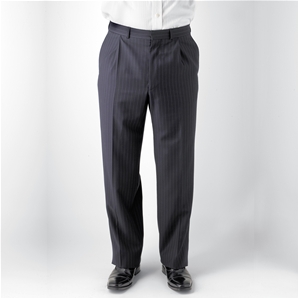 Navy/Blue Chalk Stripe Two-Button Classic Suit Trousers