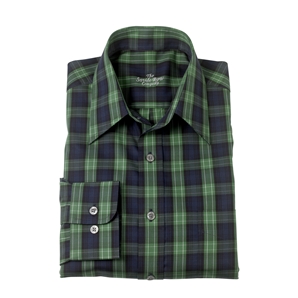 Navy Green Tartan Casual Shirt