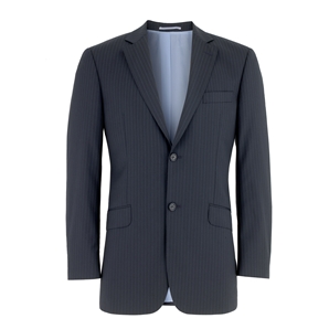 Navy Pinstripe 2 Button Business Suit Jacket