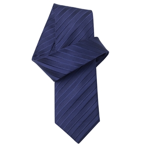 Navy Self Stripe Pure Silk Tie