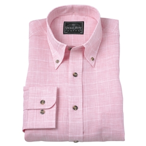 Pink Linen Check Shirt