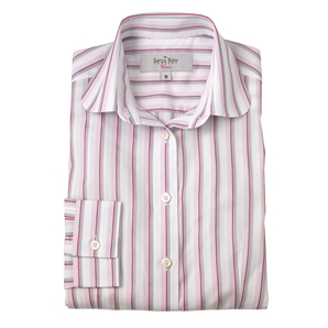 Pink Multistripe Katherine Rounded Collar Shirt