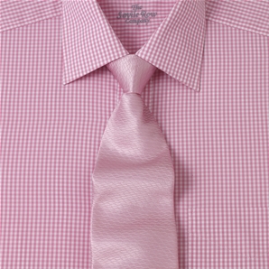Pink White Gingham Check Shirt