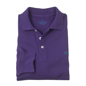 Purple Men` Long Sleeve Polo