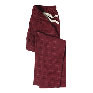 Red Check Men` Brushed Cotton Lounge Trouser