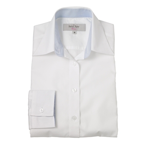 White Taylor Contrast Inside Collar Shirt