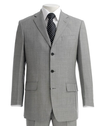 Mens Suit Savoy Taylors Guild Grey Sharkskin