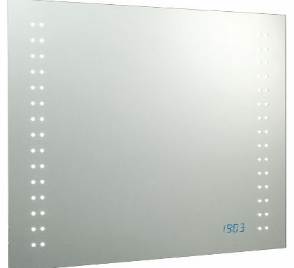 - Beta IP44 2.1W Bathroom Capsule & LED Demisting Mirror Light with LCD Clock - 39233