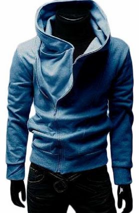 High Collar Mens Jacket Top Brand ,Mens Dust Coat Hoodies Clothes sweater/overcoat/outwear (COLOR : LIGHT GRAY)