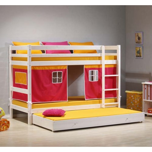 Stompa Minnie Solid Pine White Bunk Bed with
