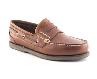 Scape Leather Slip On Boat Shoe