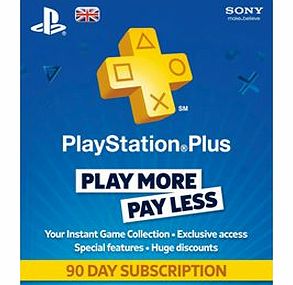 Sony Playstation Plus 90 Day Subscription (UK