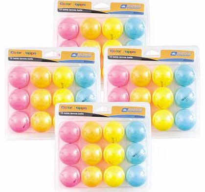 Schildkrot Colour Pop Table Tennis Balls - 4 Dozen