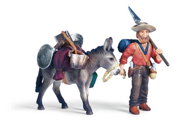 Gold Prospector with Donkey